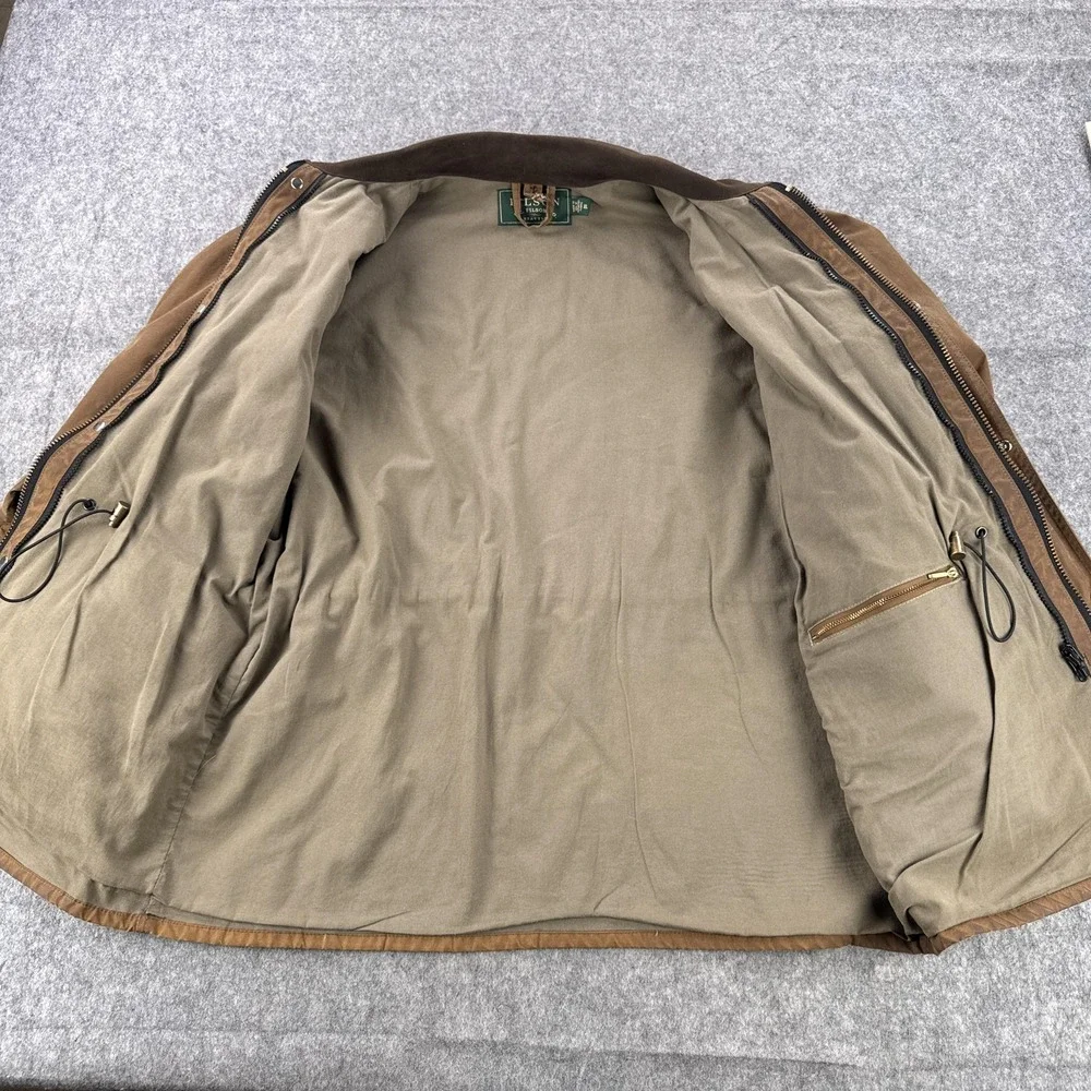 Filson Coat Mens XL Brown Waxed Cotton Canvas Field Hunting Workwear USA